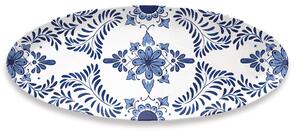 Vassoio ovale in melamina Santorini Grande 60,5x24,8 cm certificato per l'uso alimentare