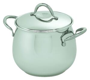 Pentola in Acciaio Triplo fondo OLYMPIA �16xh14,2 cm - 3,3 Lt, design Serafino Zani finitura inox lucido made in Italy