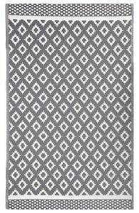 Tappeto per tappetino grigio materiale sintetico 120 x 180 cm per interni ed esterni motivo geometrico moderno balcone patio Beliani
