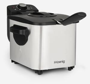 Friggitrice elettrica Professionale, 47,8x25xh26 cm - Peso 3,52 Kg Potente, New design, Acciaio inox, 3L, 2200W