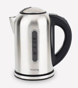 Bollitore elettrico 1,7 Lt Termostato regolabile da 40� a 100�C 23.59x14.99xh 26.99 cm, 220 W spegnimento automatico corpo di acciaio colore inox lucido