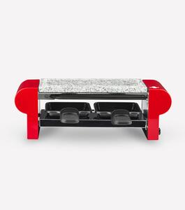 Raclette con grill e pietra in granito per 2 persone 30x10,5xh 10 cm - Peso 962 Gr Combina due funzioni griglia per raclette e piastra di cottura in pietra