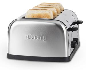 Tostapane a 4 Pinze KOENIG Toast inox ideale per sandwiches Con termostato di regolazione 9 livelli