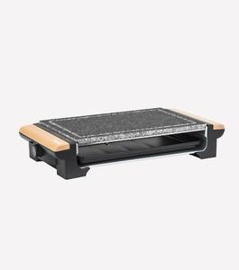 Grill 2 in 1 perfetta per barbecue Superficie di cottura 37x23 dimensioni 48,5x23xh9,5 cm - peso 1,6 kg 1300W grigia removibile