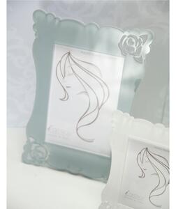 Portafoto in Crystalplex per foto 10x15 SHABBY - 18Xh23 cm cornice in crystalplex bicolore bianco tortora
