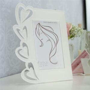 Portafoto in Crystalplex per foto 18x23 cm LOVE - 18x23 cm cornice in crystalplex bicolore bianco tortora