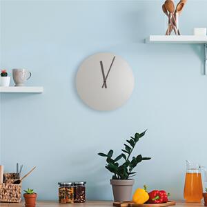 Orologio da parete rotondo il legno Laccato GIOVE Diametro 30x5 cm in legno con lancette colore nero base colore sabbia