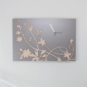 Orologio da parete in legno tagliato al Laser CELTICO 60x40 cm tagliato al laser in legno naturale grigio opaco