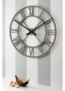 Orologio da parete Rotondo diametro 80 cm in legno IMPERO tagliato al laser in legno laccato tortora opaco lancette Nere