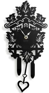 Orologio da parete a cuc� BIG 74x34xh3 cm CuC� in legno e metacrilato tagliato al laser in legno nero