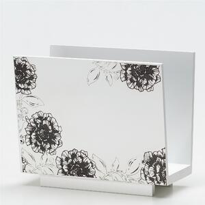 Portariviste Rettangolare ROSA 32x22xh40 cm in Legno bianco marcatura color cacao