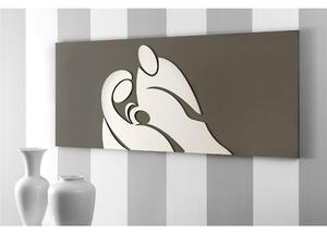 Quadro Sacro Nazareth in legno taglio laser 120x50xh1,5 cm colore tortora sabbia