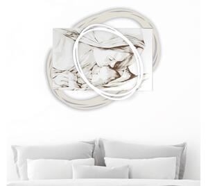 Pannello da parete, Capoletto con marcatura laser, che mostra i lineamenti dei visi 95x80x1,6 cm Pannello bianco con marcatura laser Sabbia - Bianco