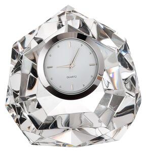 Orologio Cristallo DIAMANTE, bomboniera 8,5x8,5 x h5,5 cm Cristallo trasparente K9 in confezione regalo