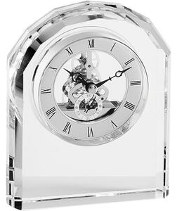 Orologio in Cristallo moderno 12,5xh16 cm in cristallo K9 trasparente quadrante diametro 3,5 cm in scatola regalo