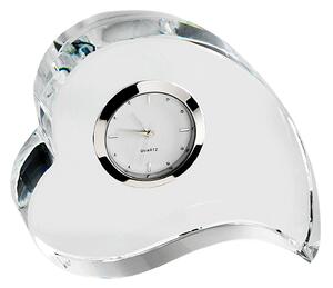 Orologio da appoggio in cristallo 10x8,5 cm Cristallo trasparente K9