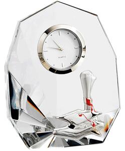 Orologio da appoggio diamante , laurea bomboniera 11x8,5 cm Cristallo trasparente K9 in confezione regalo