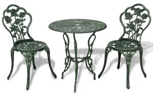 Set da Bistrot 3 pz in Alluminio Pressofuso Verde
