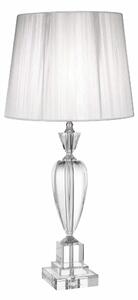 Lampada da tavolo in Cristallo taglio diamante diametro 13x13xh 51 cm con paralume 38x38 cm