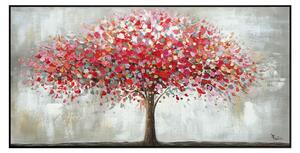 Quadro con cornice da parete, ALBERO DELL'ARMONIA 160x80x1,6 cm pannello in legno colore con colori acrilici e tempera