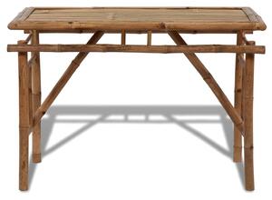 Tavolo Pieghevole da Giardino 120x50x77 cm in Bambù