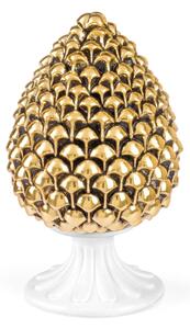 Pigna Oro con base bianca, diametro 11xh20 cm h20 cm in scatola regalo, regalo