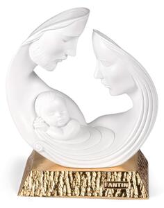 Sacra famiglia in resina Super Big base ORO 26x h 31 cm immagine pu� essere appeso o appoggiato per bomboniera ,battesimo cresima, matrimonio