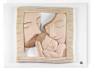 Quadro sacra famiglia i in resina bicolor Piccolo 15,5x12,5 cm immagine in resina bicolor pu� essere appeso o appoggiato per bomboniera ,battesimo cresima, matrimonio