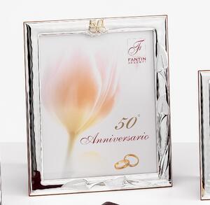 Portafoto rettangolare anni anniversario 50 Fascia Calle interno 20x25 cm PER FOTO ARGENTO, da appoggio