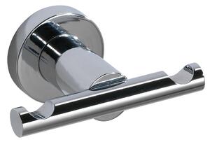 Appendiabito doppio in ottone cromato DECO 7x5xh3,5 cm stile retr� cromo lucido