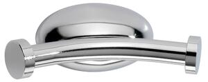 Appendiabito doppio in ottone cromato Linea Duemila Plus 9x5xh4 cm garanzia 5 anni contro la corrosione cromo lucido