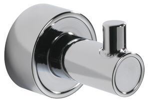 Appendino singolo da bagno in ottone cromato 3x4xh3 cm Linea Tiffany inox lucido