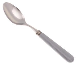 Cucchiaio da Tavola/Minestra modello Mistral Set di 6 Pezzi in acciaio 18.10 Lunghezza 26 cm manico in PPL lavabile in lavastoviglie Grigio