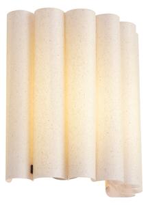 Lampada da parete Japandi Beige con lino 26 cm - Scallop