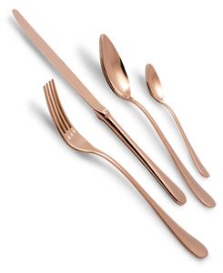 Servizio Posate 4 pezzi Rivadossi Modello Serena IN PVD RAME Lucido acciaio inox 18.10 AISI304 2.5 mm in Confezione di cartone Rame