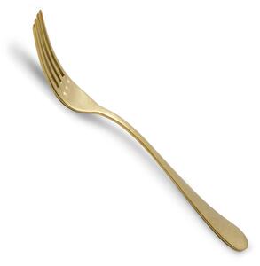 Forchetta da tavola Modello Serena confezione 6 pezzi IN PVD ORO Antico acciaio inox 18.10 AISI304 2.5 mm in Confezione di cartone