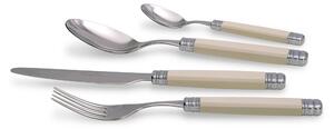 Servizio Posate 4 pezzi Rivadossi Modello Rossini Manico in PA corpo in acciaio inox 18.10 AISI304 2.5 mm in Confezione di cartone colore Avorio
