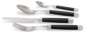 Servizio Posate 4 pezzi Rivadossi Modello Rossini Manico in PA corpo in acciaio inox 18.10 AISI304 2.5 mm in Confezione di cartone colore nero