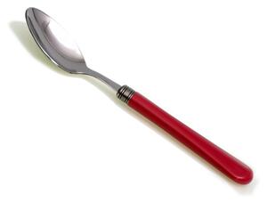 Cucchiaino da Caff� modello Giulietta Set di 6 cucchiaini in acciaio 18.10 AISI430 Lunghezza 14,5 cm manico in PBT lavabile in lavastoviglie Rosso