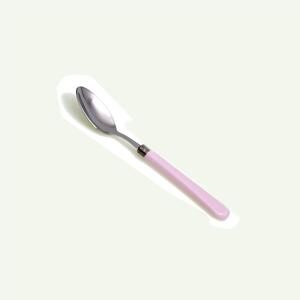 Cucchiaino da Caff� modello Giulieta Set di 6 cucchiaini in acciaio 18.10 AISI430 Lunghezza 14,5 cm manico in PBT lavabile in lavastoviglie Rosa