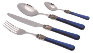 Set Posate colorate 24 Pezzi PENELOPE in acciaio inox 18/10 manico in metacrilato spessore 2,5 mm colorato Blu