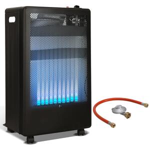 Stufa a gas pieghevole Eikuavons, 3,8 kW, con sistema di sicurezza anti-ribaltamento, protezione fiamma e tecnologia ODS (controllo dell'ossigeno)