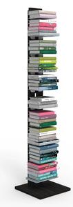 Libreria verticale a colonna ZIA ORTENSIA 34x34xh 150 cm con struttura I in legno massello di faggio evaporato colore Nero Mensole in acciaio smaltato