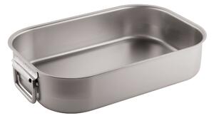 Tegame Rettangolare Manico Snodato 35x25xh 8 cm Inox, peso 1,82 kg