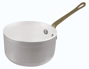 Casseruola Alta 1 Manico Cm 10 Alluminio Antiaderente Bianco, peso 0,28 kg