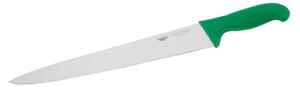 Coltello Affettare Dentato Cm30 Verde Coltelleria Serie Tranciata, peso 0,21 kg