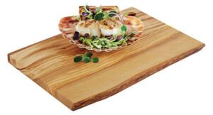 Tagliere Servizio Cm 25x17 H 1,5 Legno Ulivo, peso 0,54 kg