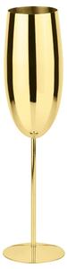 Calice Flut Spumante in Acciaio inox PVD Gold � 5xh25 cm - 270 ml 1 Pezzo Il metallo permette di mantenere i drink in temperatura, extra-freddo