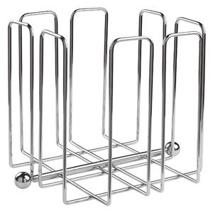 Portatovaglioli In Filo H Cm 19 Inox Cromato Cm 19x19, peso 0,56 kg