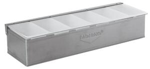 Porta Spezie 6 Vaschette Inox, peso 1,19 kg